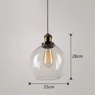 American Retro Industrial Loft Chandelier Bar Counter Restaurant Bar Pendant Lamp Creative Home Simple Glass Hanging Lights