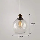 American Retro Industrial Loft Chandelier Bar Counter Restaurant Bar Pendant Lamp Creative Home Simple Glass Hanging Lights