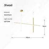 COORDINATES Pendant Light Italy Designer Tube Gold Chandeliers for Kitchen Hotel Staircase Linear scandinavian Pendant lamp