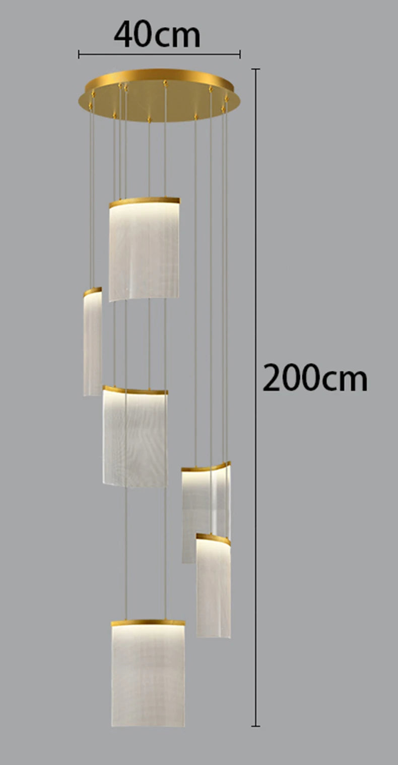 Modern Home Decor Led Chandeliers Pendant Lights Ceiling Lamps For Staircase for Living Room Loft Hanging Light Indoor Lighting