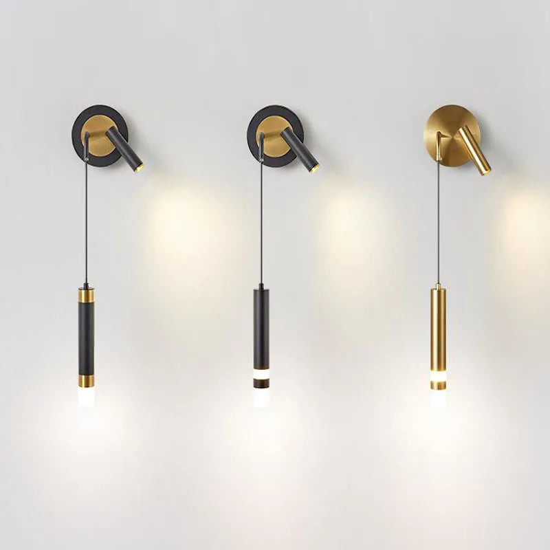 Nordic Luxury Wall Lamp with Reading Spotlight - Modern Linear LED Sconce