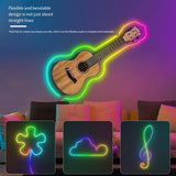 5V USB RGBIC Neon LED Strip Light with Bluetooth App Control & Music Sync - Flexible Waterproof Tape