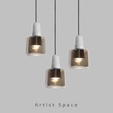 Nordic Simple White Marble LED Pendant Lamp For Bedroom Dining Room Bathroom Bedside Stone Decoration Small Chandelier Lights