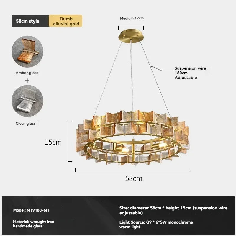 Modern Glass Design Creative Chandelier - Luxury Suspension Light for Living Room