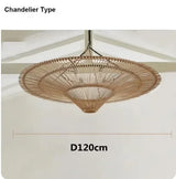 Japanese retro Wabi sabi pendant lamp restaurant Southeast Asian handmade rattan lamp home decoration living room bedroom lamp
