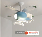 Children Room Ceiling Fan Lamp With Light Electric Fans Lights Small Bedroom Deco Cooling Decorations Remote Control