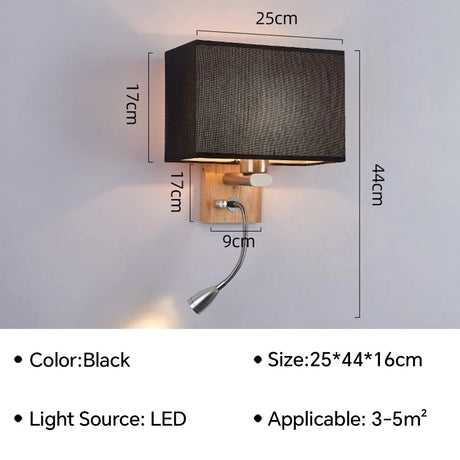 Nordic LED Wall Light with 360° Rotatable Spotlight Wall Sconce For Bedroom Living Room Stairs Indoor Lighting Fixture Luster's