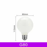 G80 G95 G125 Milky Glass Bulb E27 5W Edison LED Bulb AC110V 20V Round Bulb Cool/Warm White Lampada LED Sound Control AC 85V-265V