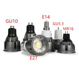5pcs Super Bright Dimmable GU10 COB 3W 5W 7W LED Bulb Lamp AC110V 220V spotlight Warm White/Cold White led LIGHTING