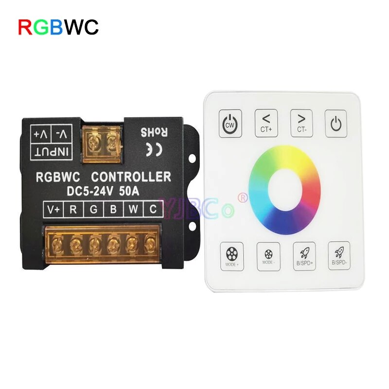 86 Touch Panel Remote Control Single Color/CCT/RGB/RGBW/RGBWC(RGB+CCT) LED Strip Controller 2.4G RF Switch Dimmer DC 5V 12V 24V