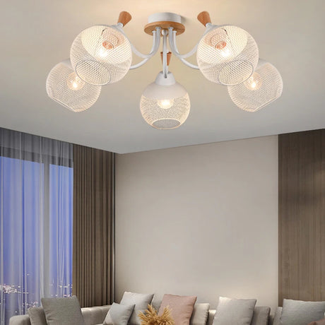 Chandeliers living room ceiling lamp kitchen solid wood E27 pendant lights dining room white/black ceiling light
