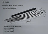 Nordic living room lamp modern minimalist designer Chandelier Lighting restaurant chandelier fishbone shape office strip light