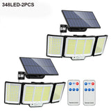 348LED Solar Lamp Outdoor Security Light with Motion Sensor Waterproof 126/328LED Powerful Spotlight Solar for Garden Garage