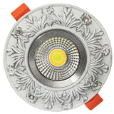 American Pastoral Resin Carving Led Downlight Living Room Restaurant Aisle Lighting Fixtures Loft 7W 5W 220V Recessed Spot Lamp