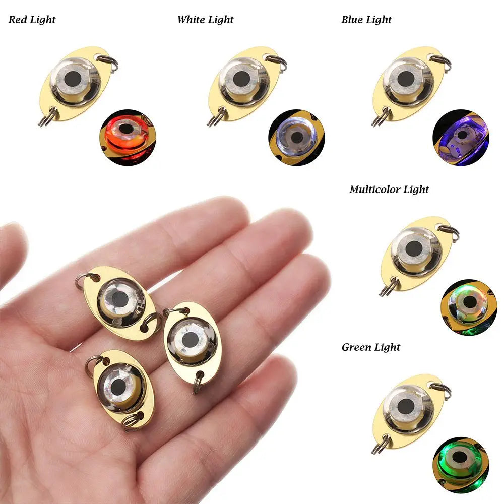 LED Mini Flash Fish Lure Light with Double Rings - Eye-Shape Deep Drop Underwater Attraction Lamp