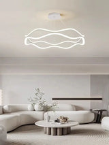 Modern LED Pendant Light Luxury Ring Chandelier for Bedroom Living Dining Room Indoor Hanging Lamp Home Decor Lighting Fixture