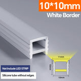 Light Strip Silicone Tube LED Diffuser Flexible Black and White Lampshade with Edge Contour Light Mask Plate Cover