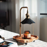 American Retro Candle Warmer Lamp (Dimmable, Temperature Regulating) - Ins Style Glass Aromatherapy Melting Wax Table Lamp & Night Light for Home Decor & Gifts