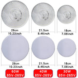 E27 LED Flying Saucer Bulb (30W/40W/60W) - 6500K Daylight Energy Saving Flat Ceiling Light Lamp for Garage & Home