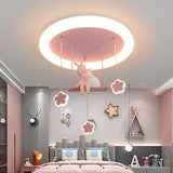 Children's room ceiling light eye protection cartoon pink little girl LED light kindergarten room decoration lighting fixture