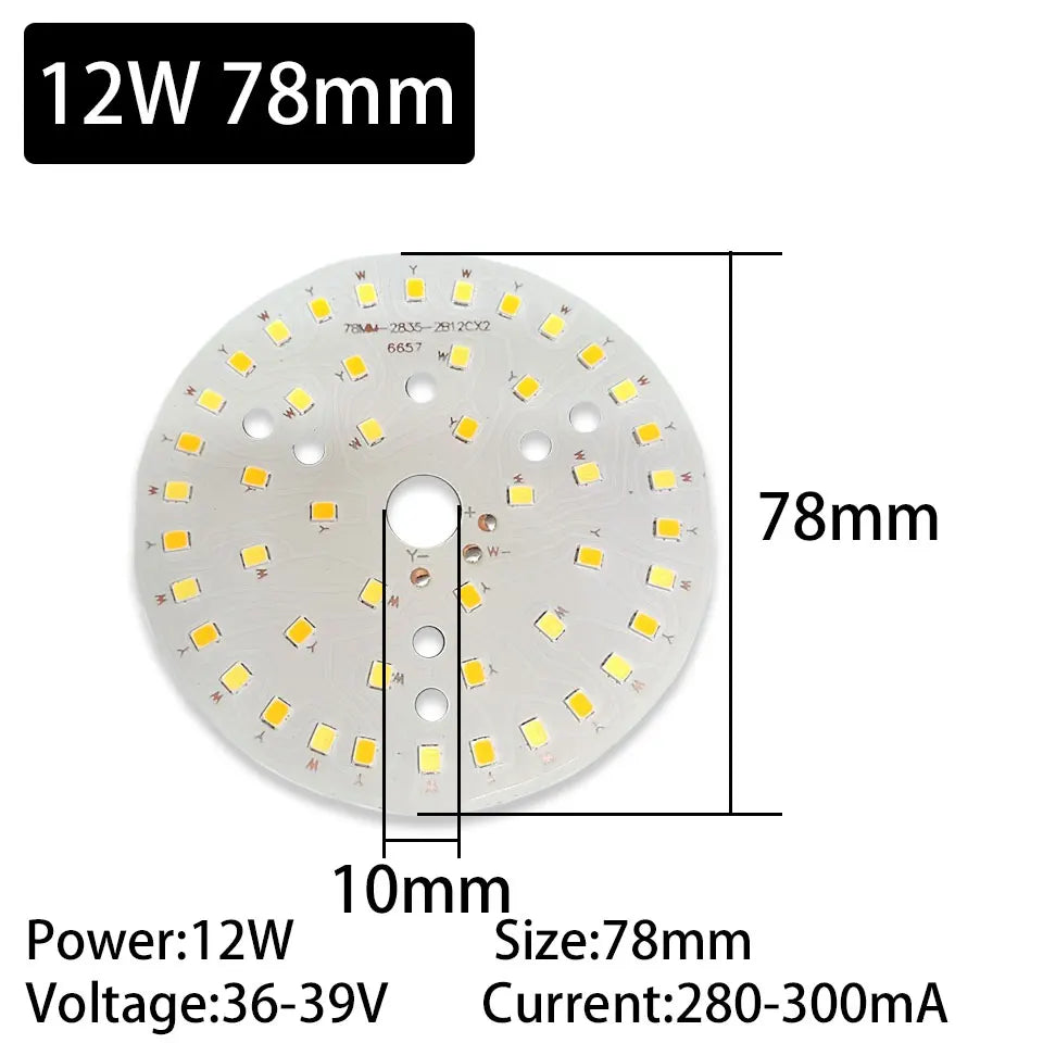 LED Bead Ceiling Lamp Renovation Lamp Board Circular Dual Color Dimming Bulb 3W 5W 7W 9W 12W 18W 24W Down Lamp SMD Light Source