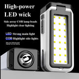Portable USB Repair Flashlight LED Red and Blue Maintenance Warning Light for Outdoor Camping and Mountain Climbing Emergency