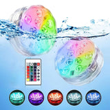Submersible Waterproof LED Lights with Remote (Battery Operated) - Underwater Accent Lighting for Pool, Pond, Hot Tub, Spa, Fountain & Vases