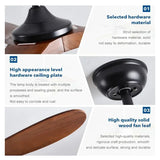 60 70 Inch Large Ceiling Fan Only Remote Control DC Motor Reverse Wood Blades Fans Lighting High Quanlity Design Wooden Fans