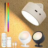 Wireless LED Magnetic Wall Light - USB Rechargeable Sconce with Remote Control