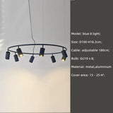 Nordic Macaron Painted Metal Spotlight Chandelier Living Room Led GU10 Pendant Chandelier Lighting Indoor Deco Lighting Lampara