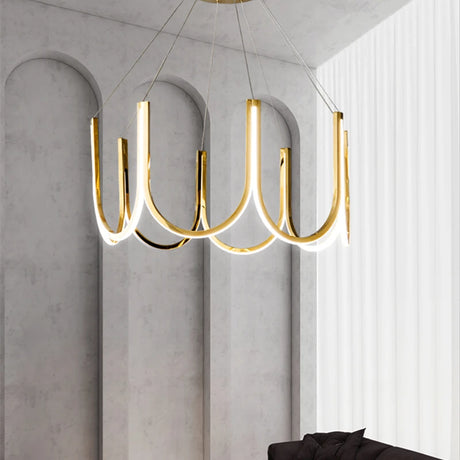 Nordic Gold Postmodern Minimalist  Led Ceiling Chandelier For Living Room Bedroom Restaurant Indoor Lighting Pendant Lamp