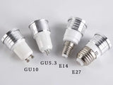 10pcs/Lot MINI Ultra Bright Dimmable 3W 5W GU10 MR16 E27 LED Bulb 85-265V Led Spotlights Warm/Natural/Cool White Lamp 110V 220V