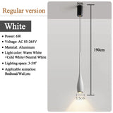 LED Pendant Light 6W Adjustable Height Touch Switch Modern Minimalist Creative Design Chandelier for Bedroom Bedside Bar