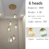 Modern Spiral Staircase Chandelier Crystal Ball Lamp Long Lighting for Living Room Villa Loft Dining Room 2026 New Design