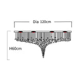 Crystal Stone Large LED Chandelier - Luxury Long Staircase Hanging Lamp