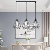 Pendant Lamp Iron Frame Ceiling Lighting For Restaurant Teahouse Chandelier Indoor Wrought Metal Modern Pendant Lights 110-220v