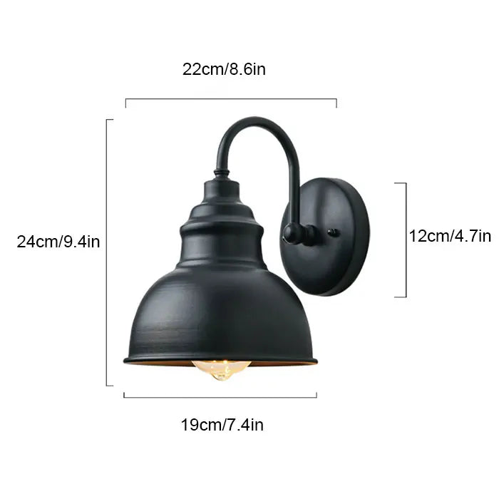 Minimalist Outdoor Wall Lanterns ,Aluminum Exterior Gooseneck Light, Farmhouse Barn Porch Light for Garden ,Garage, Yard, Front Door