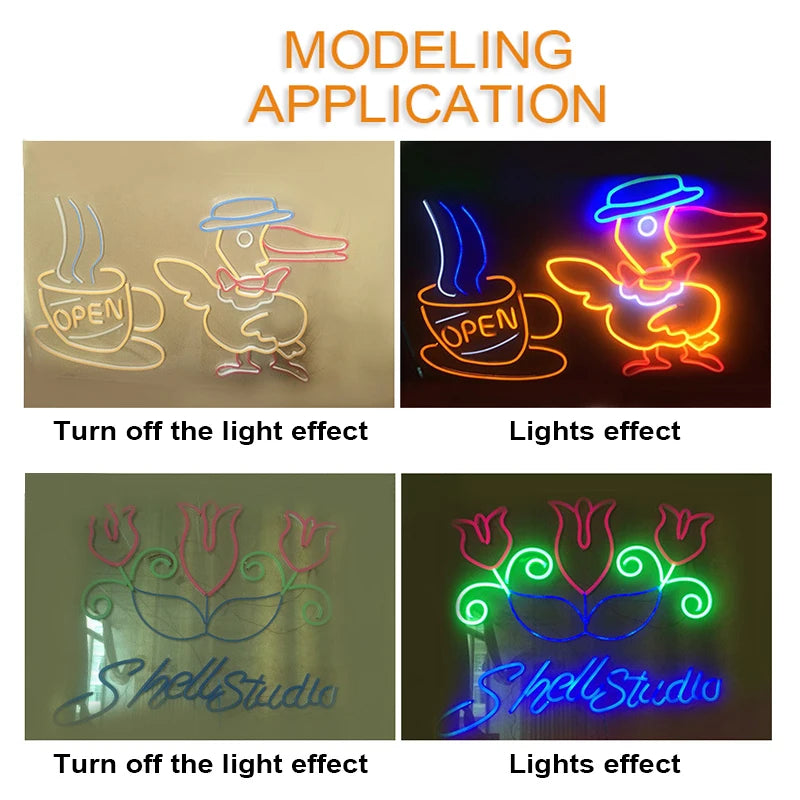 LED Bar Lights Flexible Silicone Neon Light Outdoor Light Strip Strip Waterproof Rope String Lamp Kitchen Room Decoration Lamp