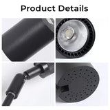 Modern COB Adjustable Ceiling Wall Lamps Aluminium Long Arm Telescopic LED Spotlights Gallery Picture Wall Decor Light Fixture