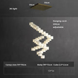 Rubik's Cube Marble Home Decoration Gold LED Chandelier Lighting Hanging Lamps 2026 New Trend Lustre Para Sala Estar For Foyer