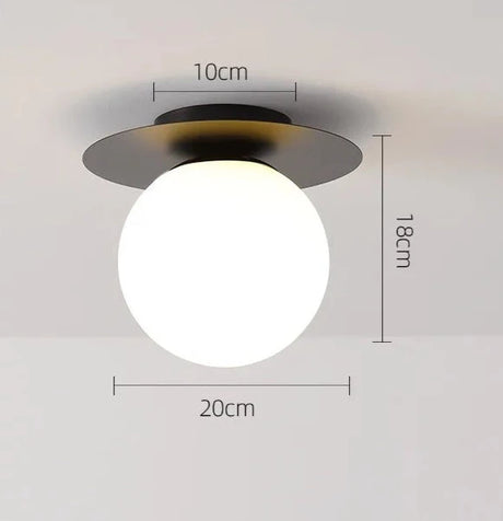ln door LED Ceiling Lamp for Modern  Glass Ball Black Gold LED Ceiling Lights Chandelier Lighting for Home Balcony Light Fixtures