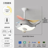 2026 New Nordic Fan Pendant Lamp Creative Airplane Cartoon Fish Children's Bedroom Chandelier Personality Fan Light Fixture