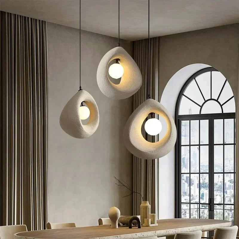 Japan Wabi-sabi Creative LED Ceiling Pendant Lights Resin Restaurant Kitchen Island Hanging Lamps Home Decor Factory Outlet Lamp