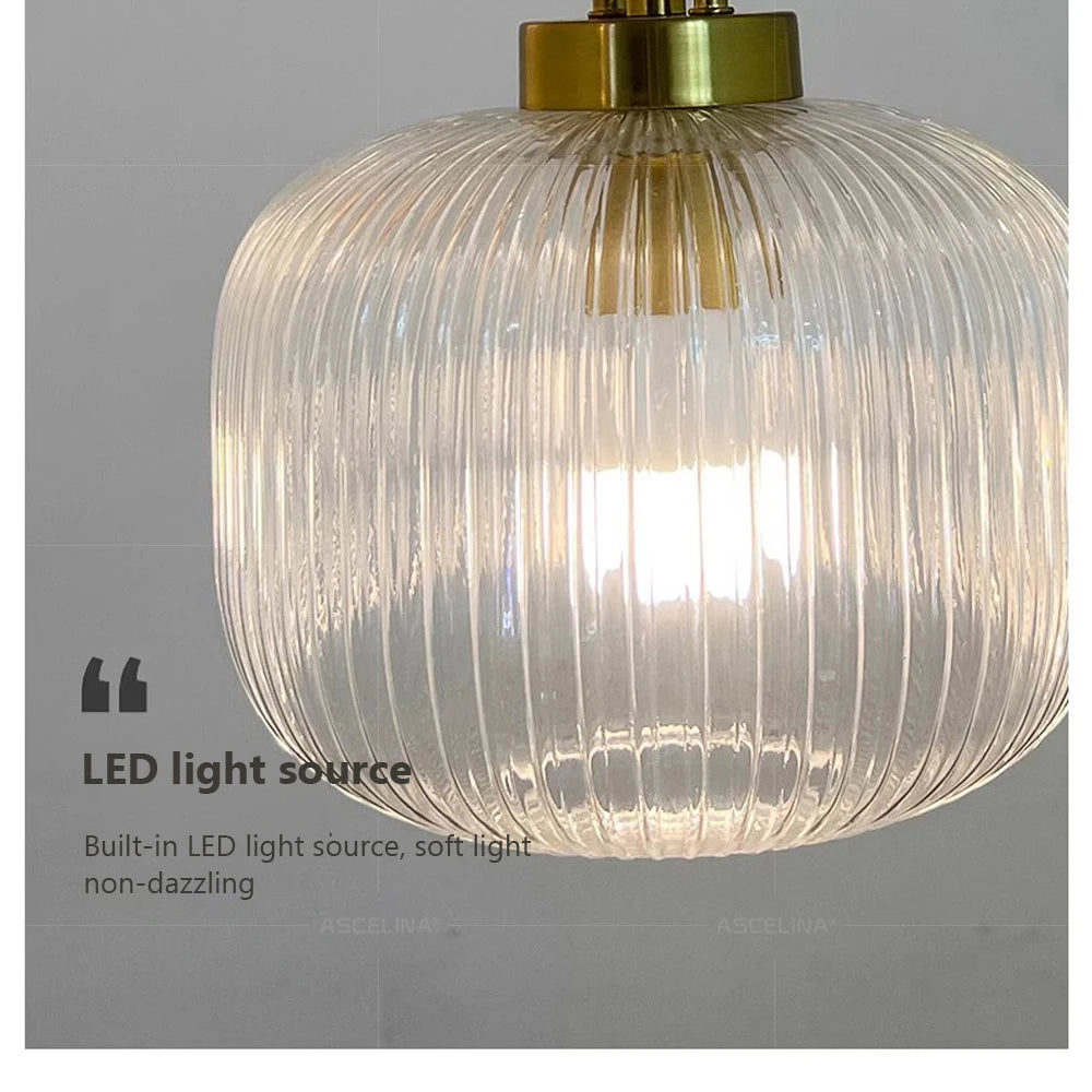 Glass Pendant Light Japanese pendant Lamp Design Deco Nordic Led Hanging Light Fixtures Bedroom Modern Luminaire Suspension lamp