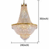 Vintage French Empire Chandelier Luxury Large Foyer Crystal Ceiling Light Elegant Design
