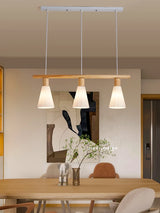 Nordic Dining Room Chandelier Indoor Lighting Led Pendent Lamp For Kitchen Bar Wooden Ceiling Hanging Light Glass Ball Decorate