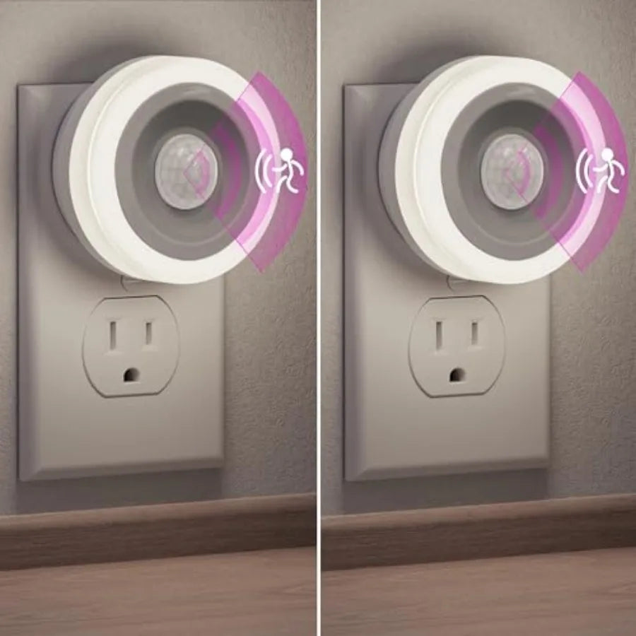 Night, [2 Pack] Night Lights Plug into Wall, Auto On/Off Motion Activation Nightlight, Energy-Saving 0.6W LED, Daylight, Ideal