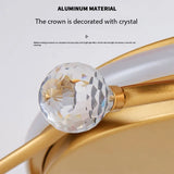 Crown Led Dimmable Ceiling Chandelier Star and Moon Lamp Pendant Children Boys Girls Bedroom Study Ceiling Lamp Room Decoration