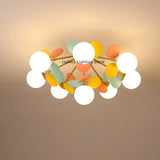 2026 Colourful Chandelier Children Bedroom Ceiling Lamp Dining Living Room Kitchen DownLight Glass Bubble