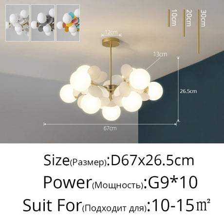 Nordic Kids Bedroom LED Chandelier Light Living Room Hanging Lamp Ceiling Mounted Light For Study Room Bar Aisle Home Decoration